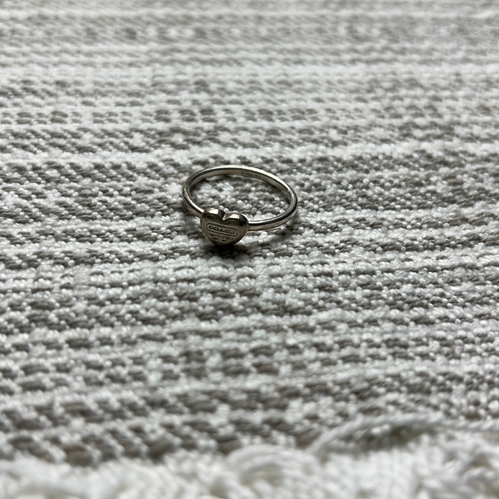 Coach Heart Sterling Silver Ring
